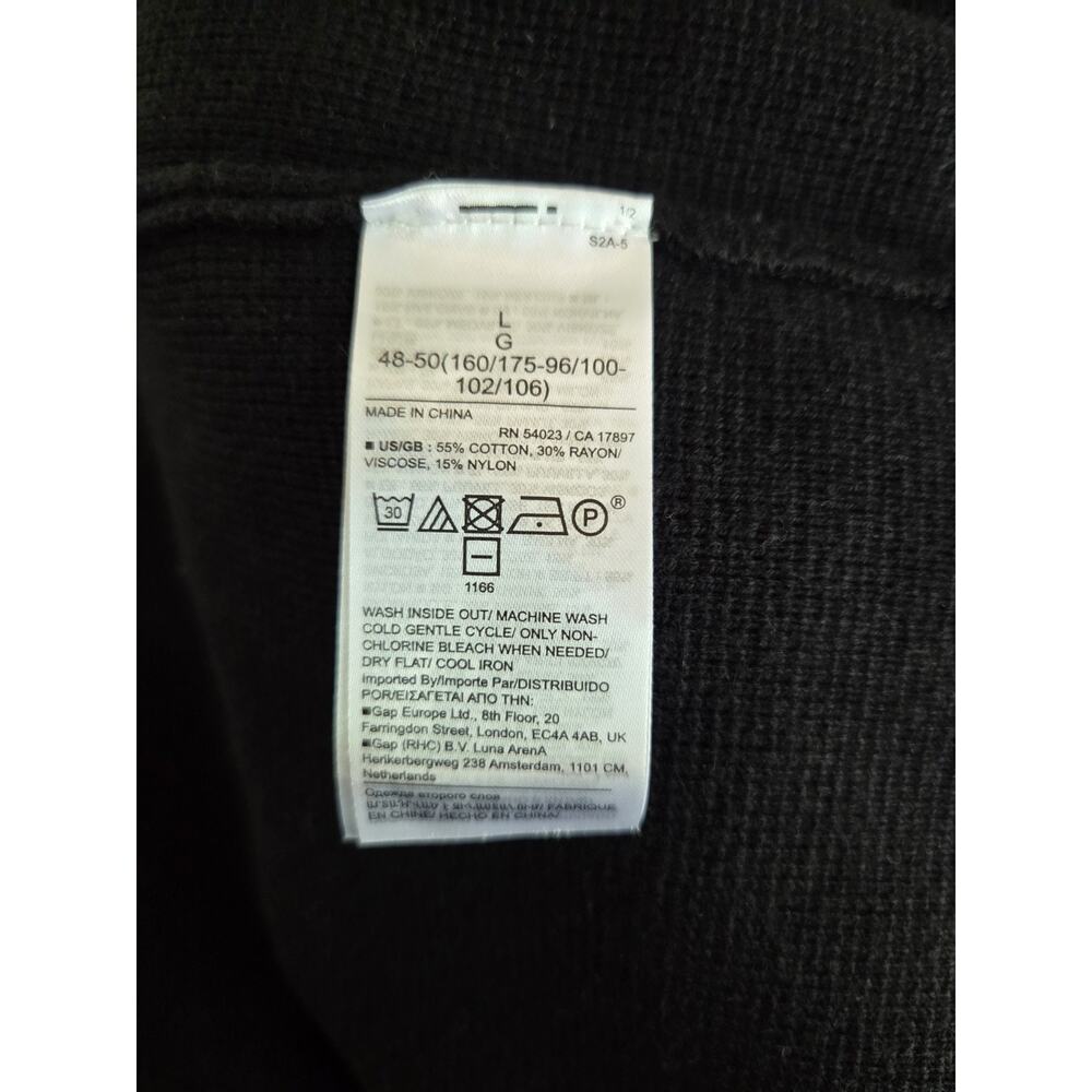 NWT Banana Republic Long Knit Sweater Jacket Shacket Coat Black Women's L - Picture 12 of 16